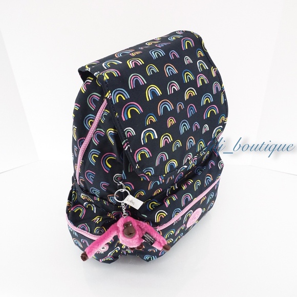 NWT Kipling BP4391 Ezra Travel Bag Backpack Polyester Navy Rainbow Scatter Multi main image 5